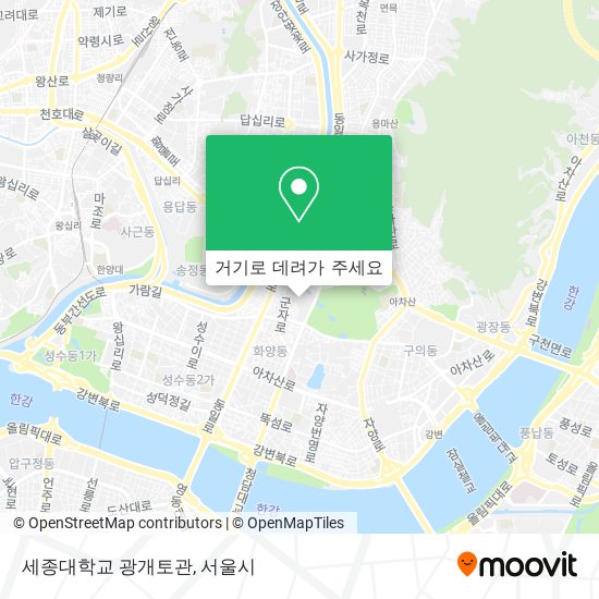 세종대학교 광개토관 지도