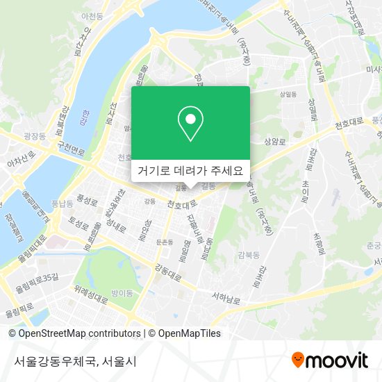서울강동우체국 지도