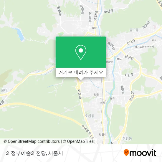 의정부예술의전당 지도