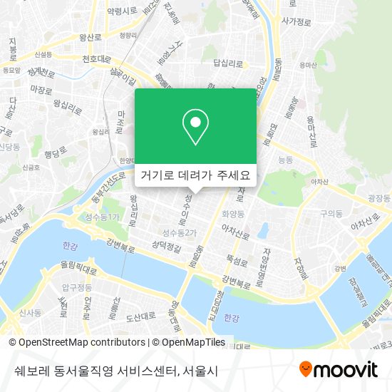 쉐보레 동서울직영 서비스센터 지도