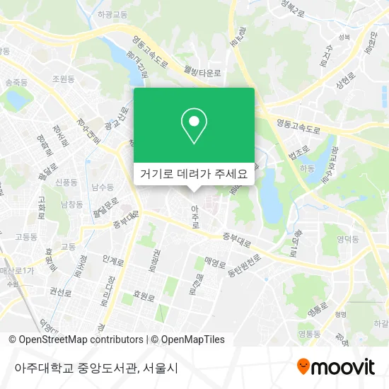 아주대학교 중앙도서관 지도