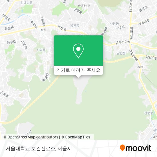 서울대학교 보건진료소 지도