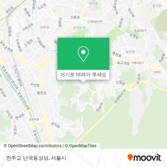천주교 난곡동성당 지도