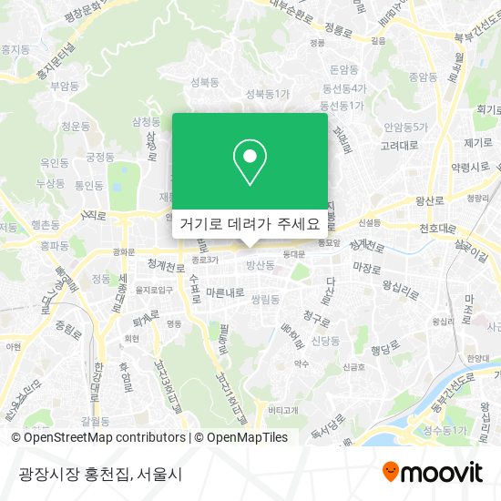 광장시장 홍천집 지도