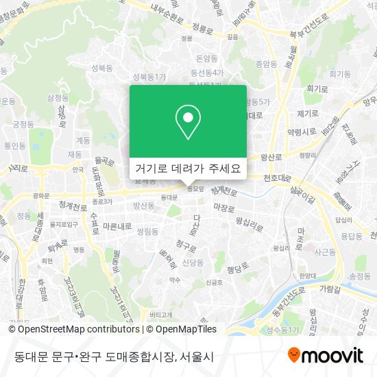 동대문 문구•완구 도매종합시장 지도