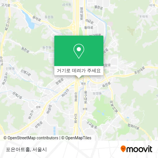 포은아트홀 지도