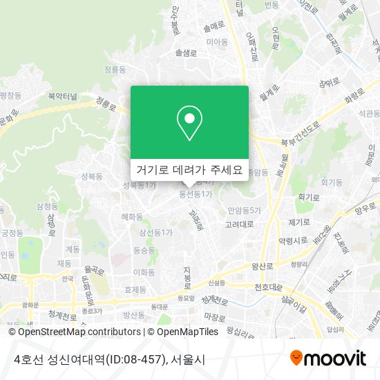 4호선 성신여대역(ID:08-457) 지도