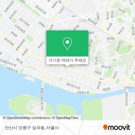 안산시 단원구 성곡동 지도