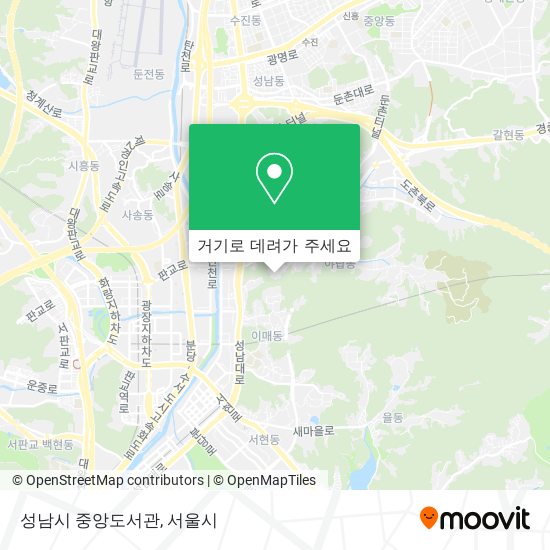 성남시 중앙도서관 지도