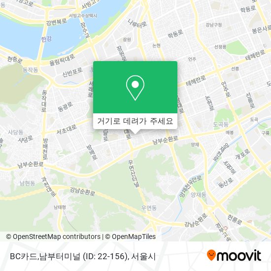BC카드,남부터미널 (ID: 22-156) 지도