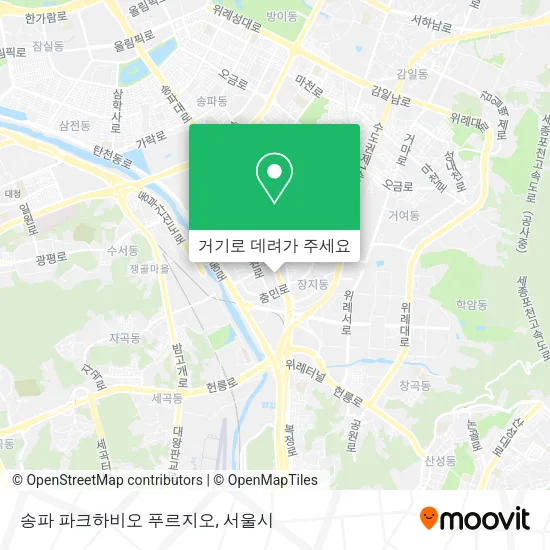 송파 파크하비오 푸르지오 지도