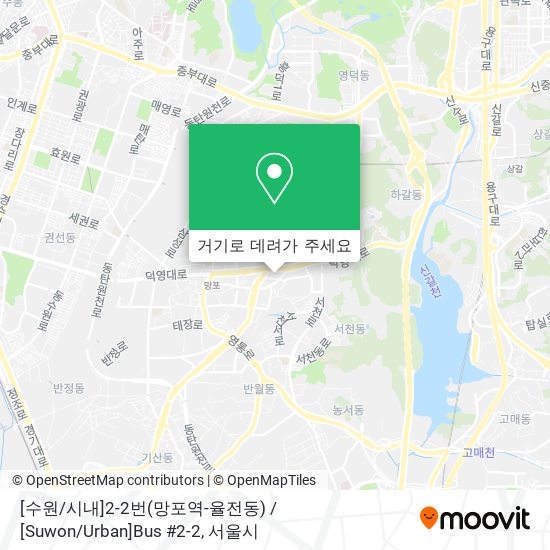 [수원 / 시내]2-2번(망포역-율전동) / [Suwon / Urban]Bus #2-2 지도