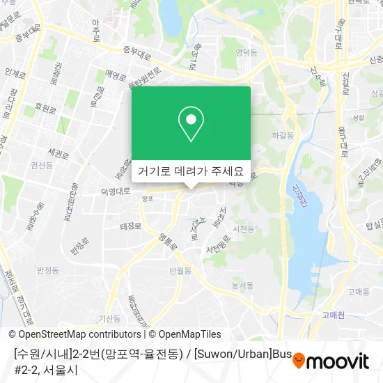 [수원 / 시내]2-2번(망포역-율전동) / [Suwon / Urban]Bus #2-2 지도