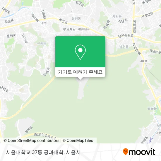 서울대학교 37동 공과대학 지도