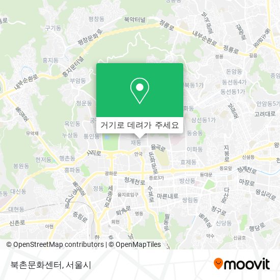 북촌문화센터 지도
