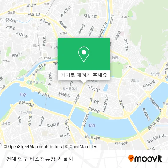 건대 입구 버스정류장 지도