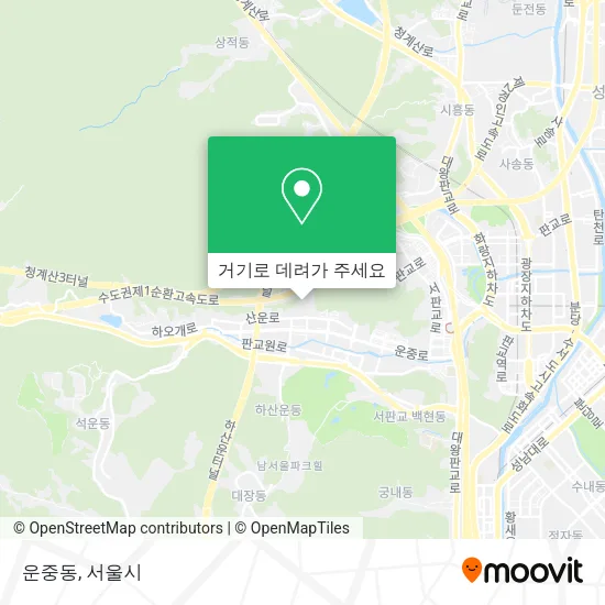 운중동 지도
