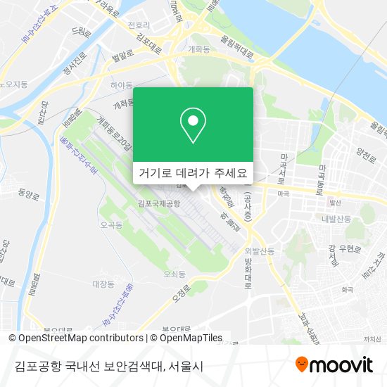 김포공항 국내선 보안검색대 지도
