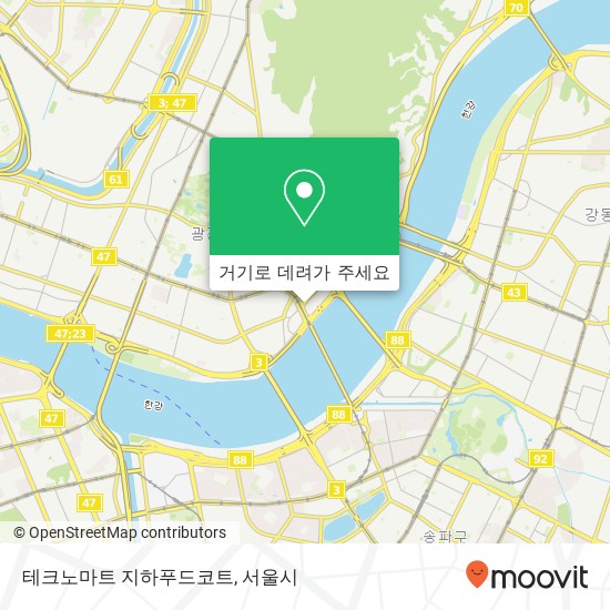 테크노마트 지하푸드코트 지도