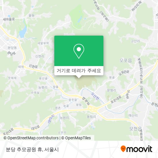 분당 추모공원 휴 지도