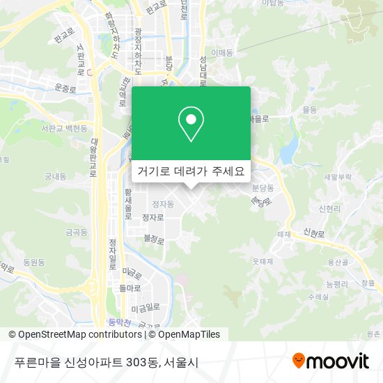 푸른마을 신성아파트 303동 지도