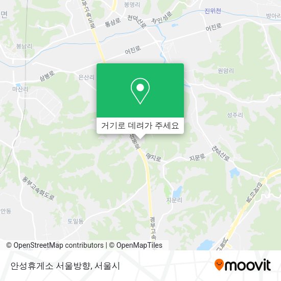 안성휴게소 서울방향 지도