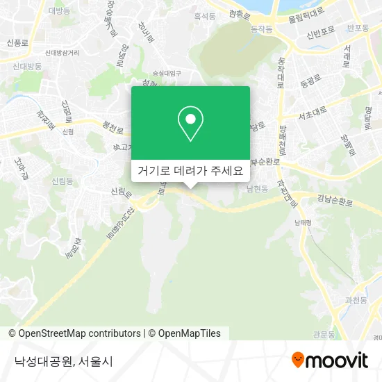 낙성대공원 지도