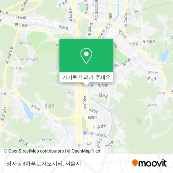 정자동3차푸르지오시티 지도