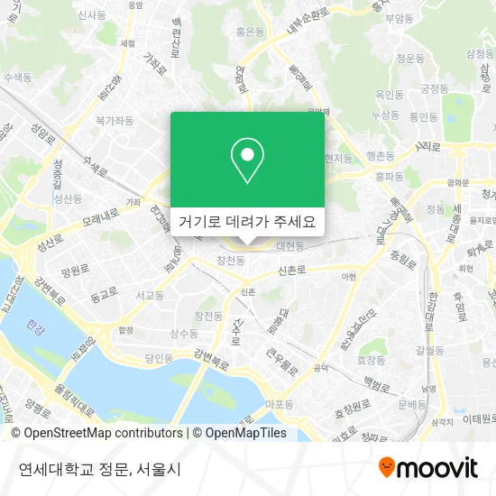 연세대학교 정문 지도