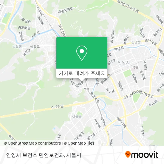 안양시 보건소 만안보건과 지도