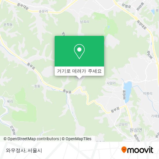 와우정사 지도