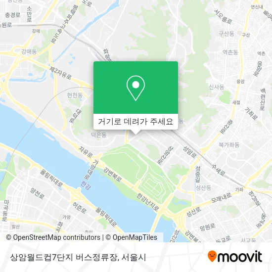 상암월드컵7단지 버스정류장 지도