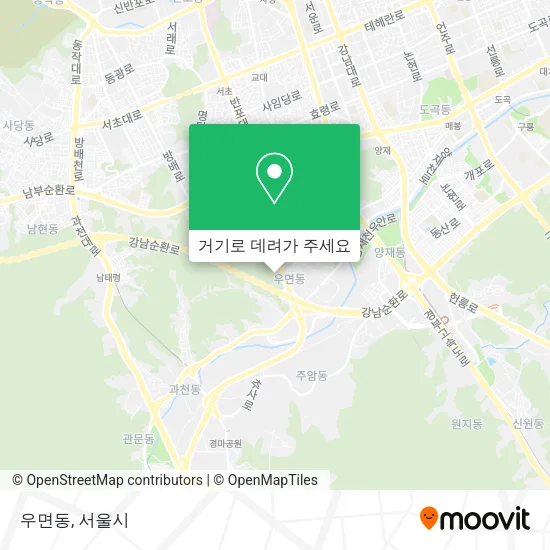 우면동 지도