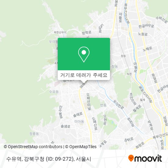 수유역, 강북구청 (ID: 09-272) 지도