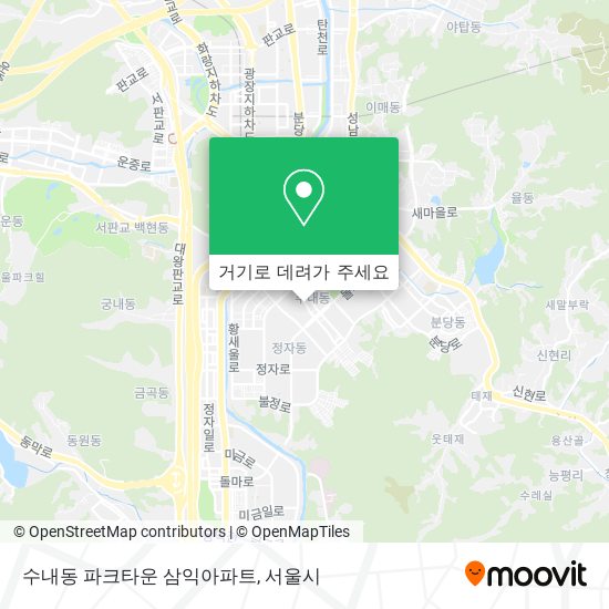 수내동 파크타운 삼익아파트 지도