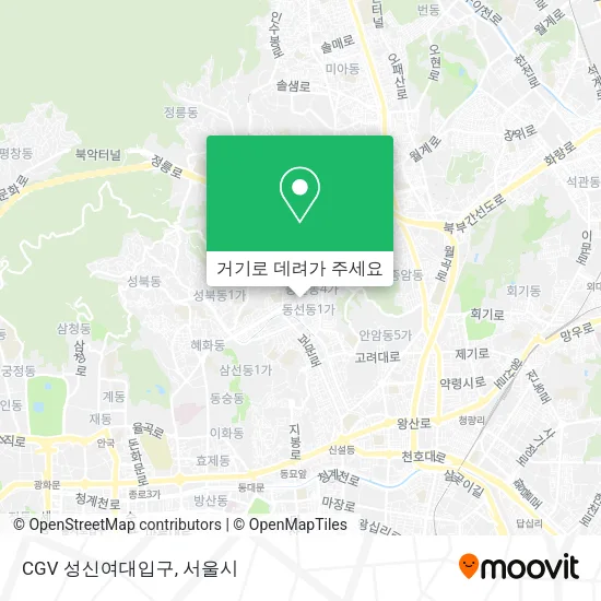 CGV 성신여대입구 지도