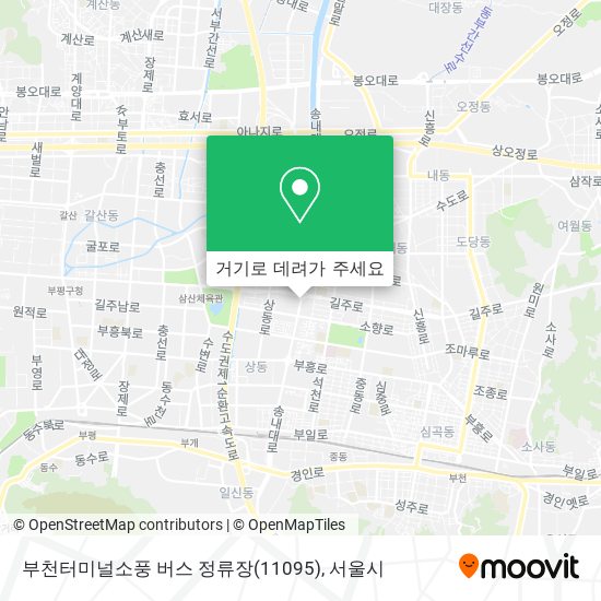 부천터미널소풍 버스 정류장(11095) 지도