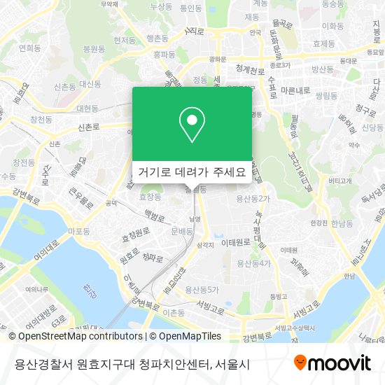 용산경찰서 원효지구대 청파치안센터 지도