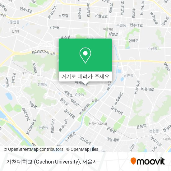 가천대학교 (Gachon University) 지도