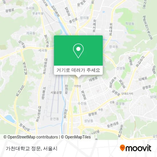 가천대학교 정문 지도