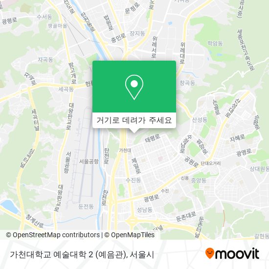 가천대학교 예술대학 2 (예음관) 지도