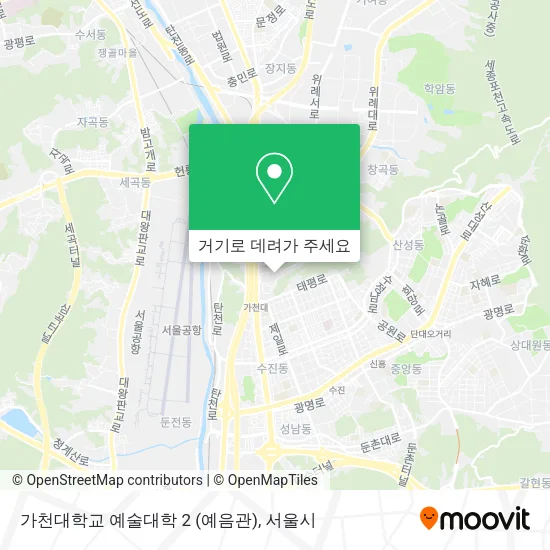 가천대학교 예술대학 2 (예음관) 지도