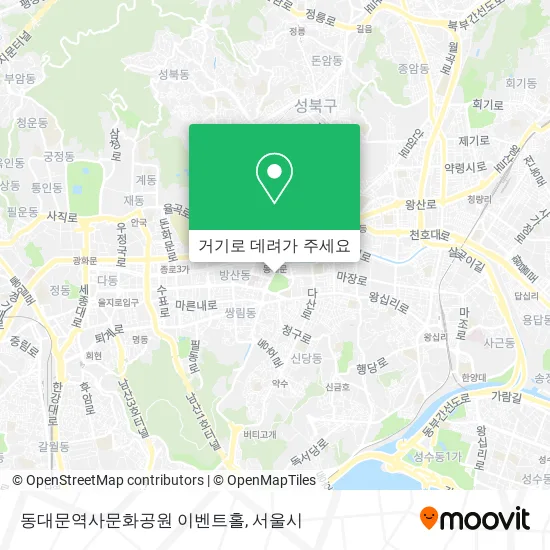 동대문역사문화공원 이벤트홀 지도