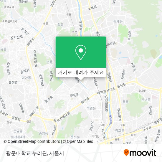 광운대학교 누리관 지도