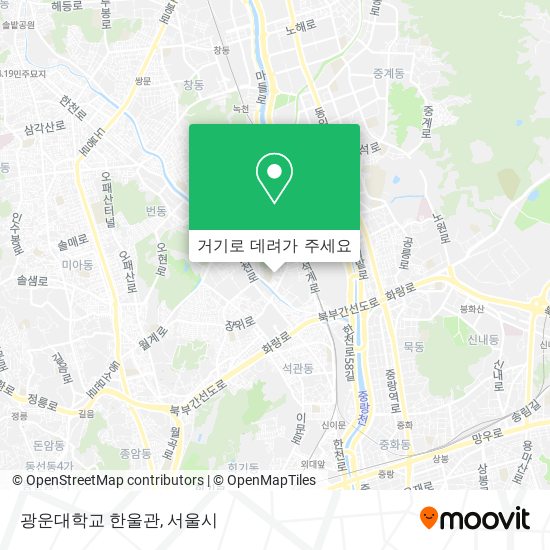 광운대학교 한울관 지도