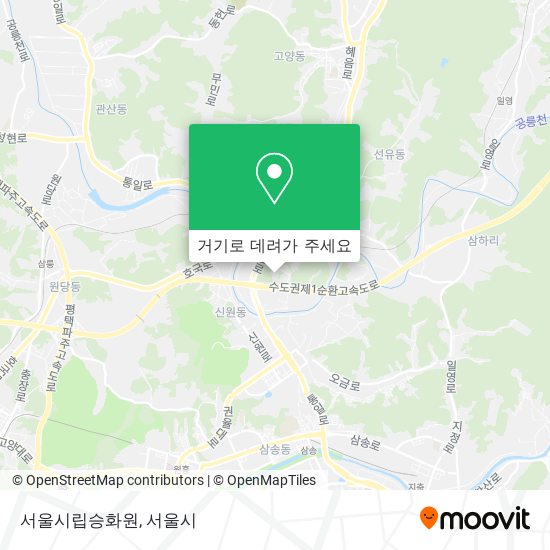 서울시립승화원 지도