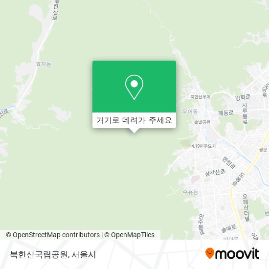 북한산국립공원 지도