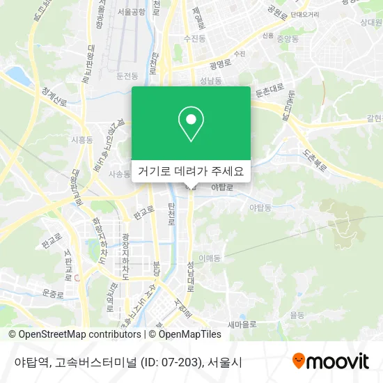 야탑역, 고속버스터미널 (ID: 07-203) 지도