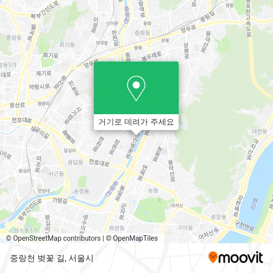 중랑천 벚꽃 길 지도