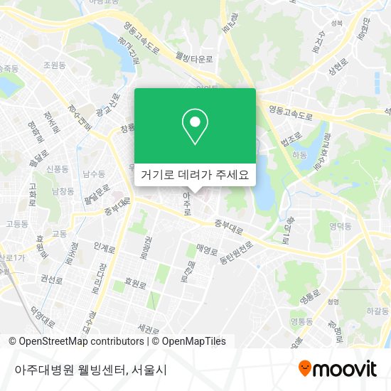 아주대병원 웰빙센터 지도